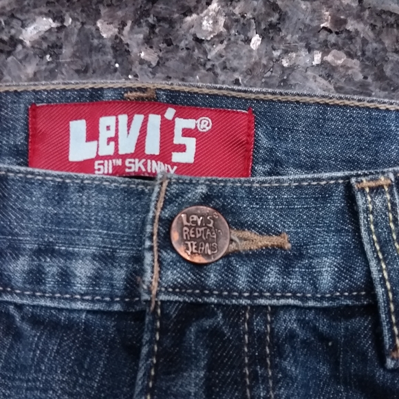 Mens Levis Jeans 511 Skinny 27W 27L preowned Red Tab - Picture 7 of 10